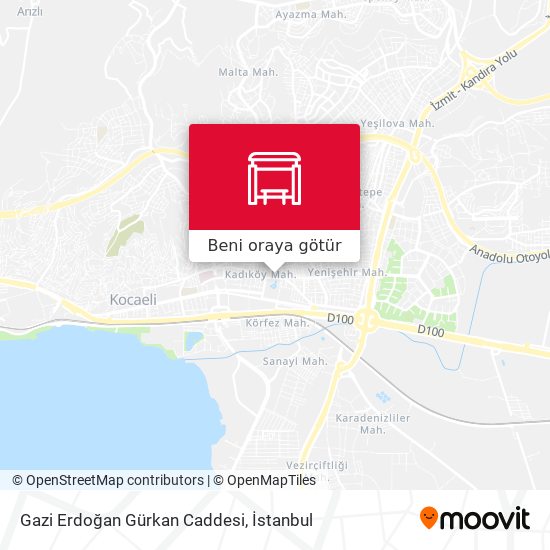 Gazi Erdoğan Gürkan Caddesi harita