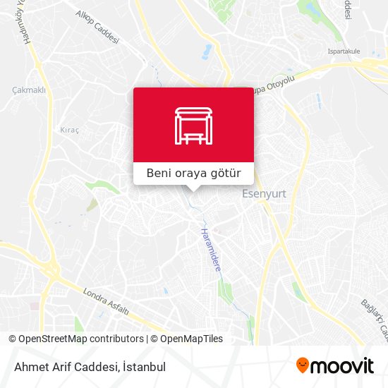 Ahmet Arif Caddesi harita