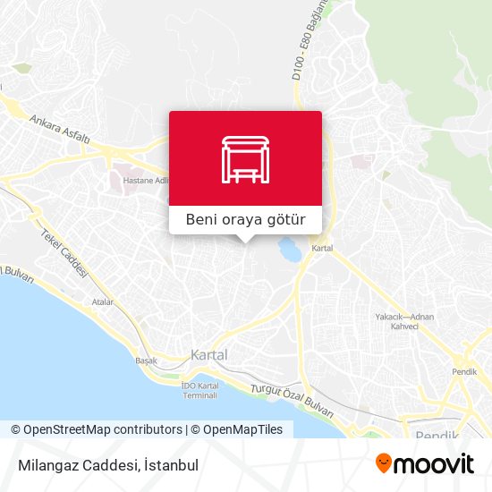 Milangaz Caddesi harita