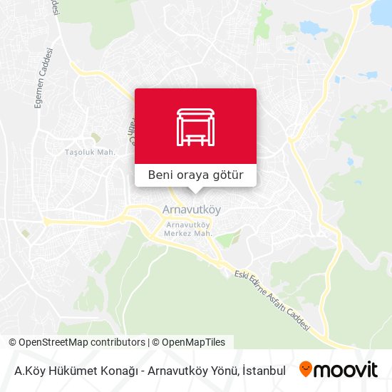 A.Köy Hükümet Konağı - Arnavutköy Yönü harita