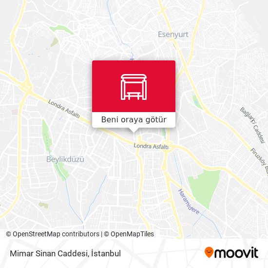 Mimar Sinan Caddesi harita
