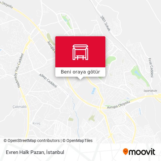 Evren Halk Pazarı harita
