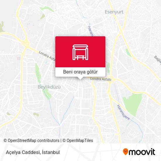 Açelya Caddesi harita