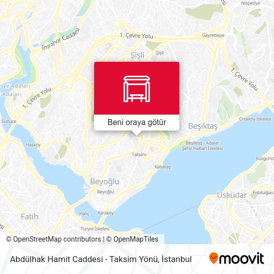 Abdülhak Hamit Caddesi - Taksim Yönü harita
