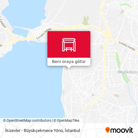 İkizevler - Büyükçekmece Yönü harita