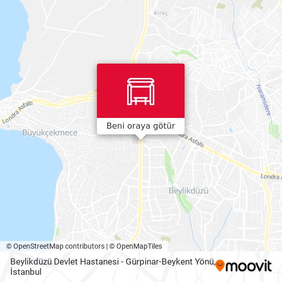 Beylikdüzü Devlet Hastanesi - Gürpinar-Beykent Yönü harita