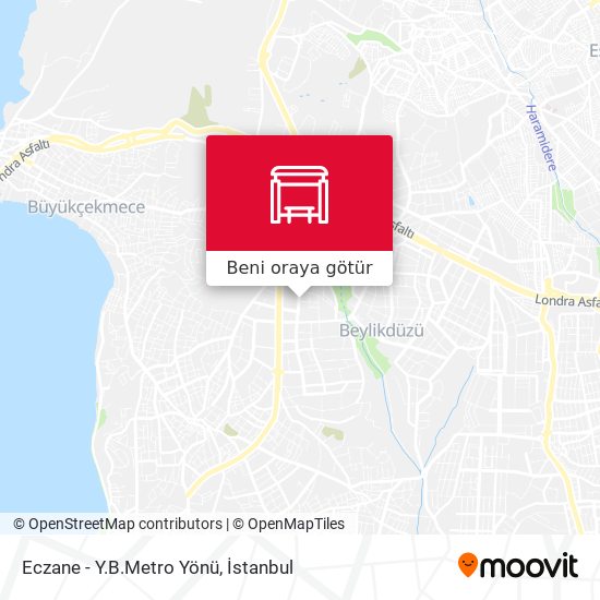 Eczane - Y.B.Metro Yönü harita