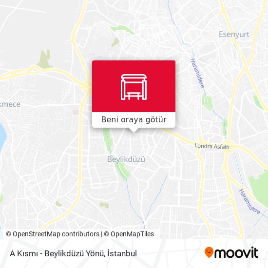 A Kısmı - Beylikdüzü Yönü harita