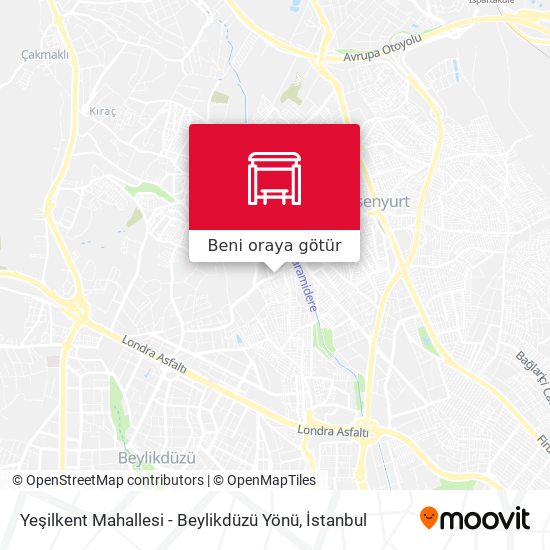 Yeşilkent Mahallesi - Beylikdüzü Yönü harita