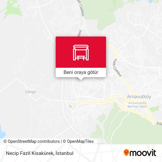 Necip Fazil Kisakürek harita