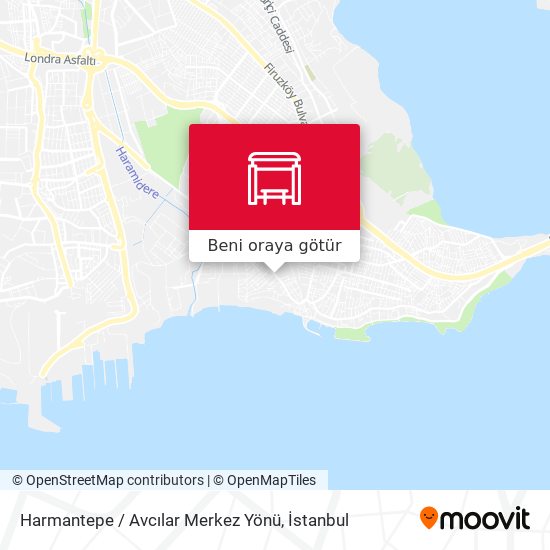 Harmantepe / Avcılar Merkez Yönü harita