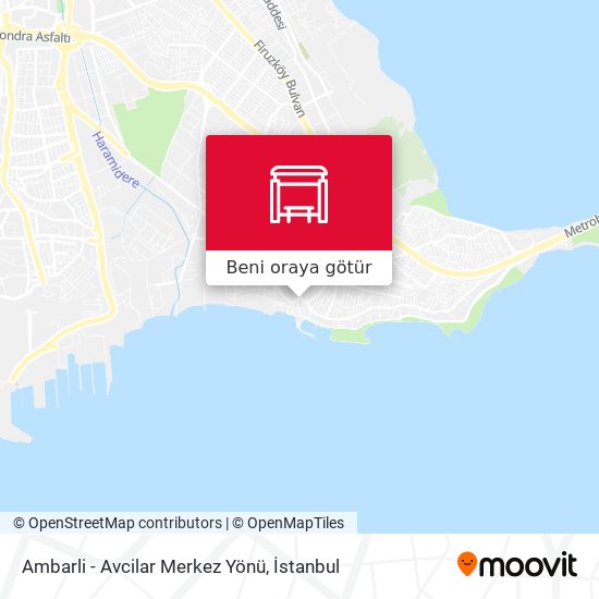 Ambarli - Avcilar Merkez Yönü harita