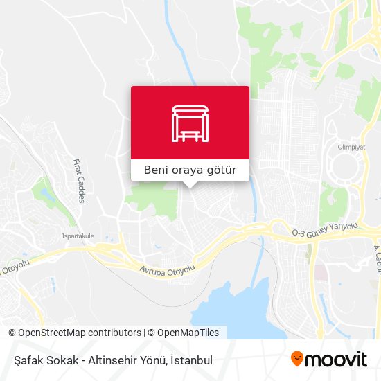 Şafak Sokak - Altinsehir Yönü harita