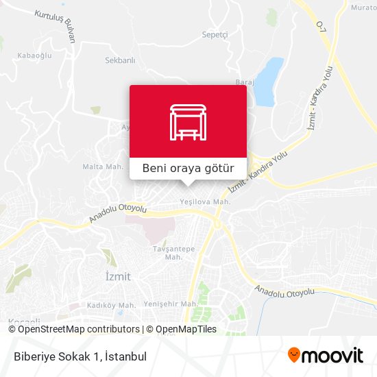 Biberiye Sokak 1 harita