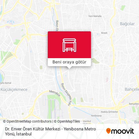 Dr. Enver Ören Kültür Merkezi - Yenibosna Metro Yönü harita