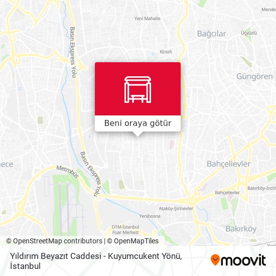Yıldırım Beyazıt Caddesi - Kuyumcukent Yönü harita