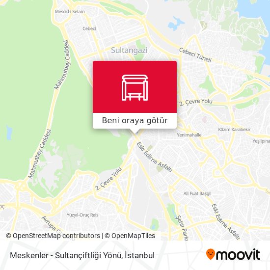 Meskenler - Sultançiftliği Yönü harita