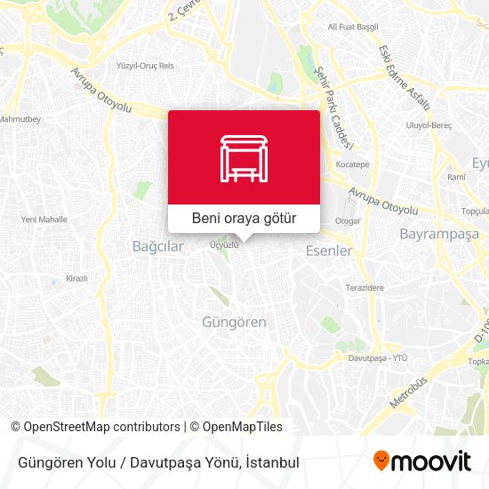 Güngören Yolu / Davutpaşa Yönü harita