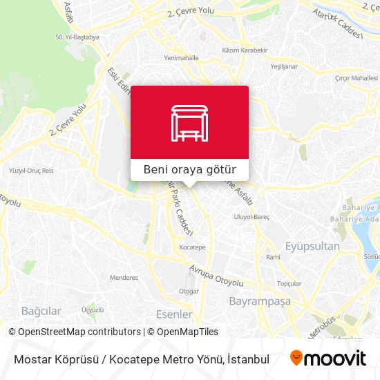 Mostar Köprüsü / Kocatepe Metro Yönü harita