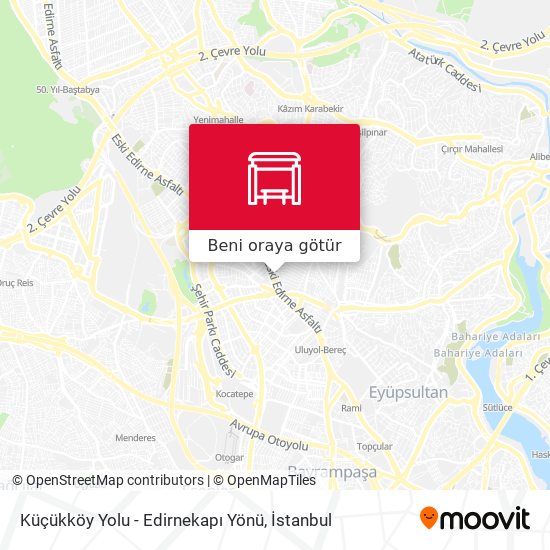 Küçükköy Yolu - Edirnekapı Yönü harita