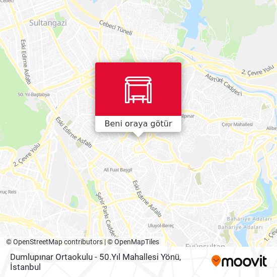 Dumlupınar Ortaokulu - 50.Yıl Mahallesi Yönü harita