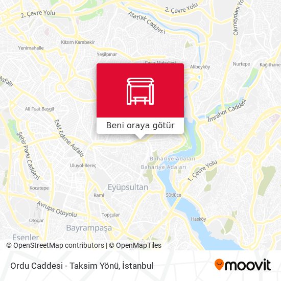 Ordu Caddesi - Taksim Yönü harita