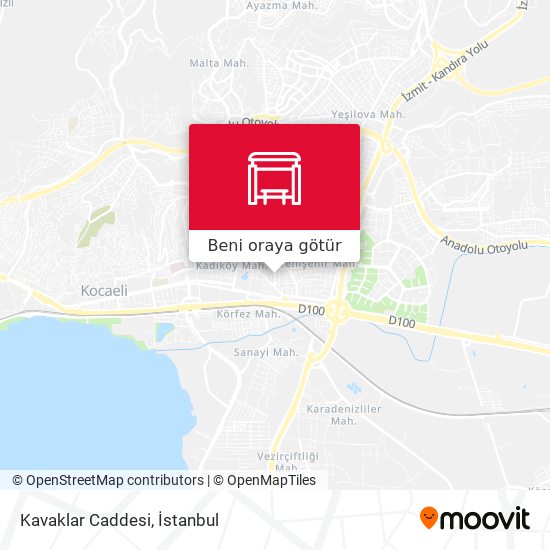 Kavaklar Caddesi harita