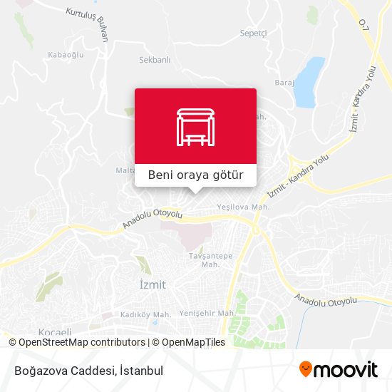 Boğazova Caddesi harita