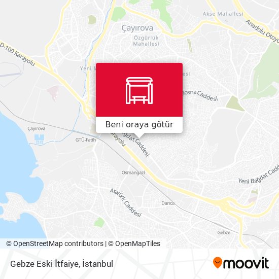 Gebze Eski İtfaiye harita