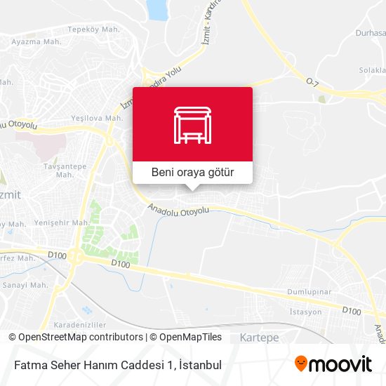 Fatma Seher Hanım Caddesi 1 harita