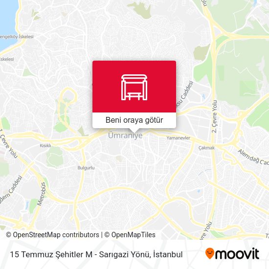 15 Temmuz Şehitler M - Sarıgazi Yönü harita