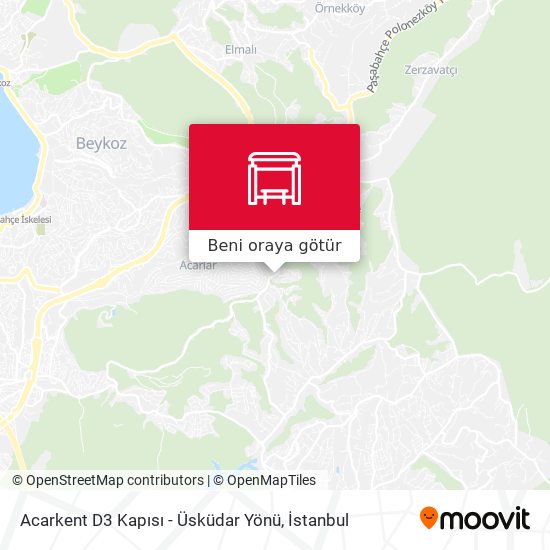 Acarkent D3 Kapısı - Üsküdar Yönü harita