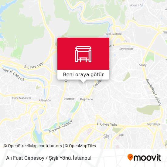 Ali Fuat Cebesoy / Şişli Yönü harita
