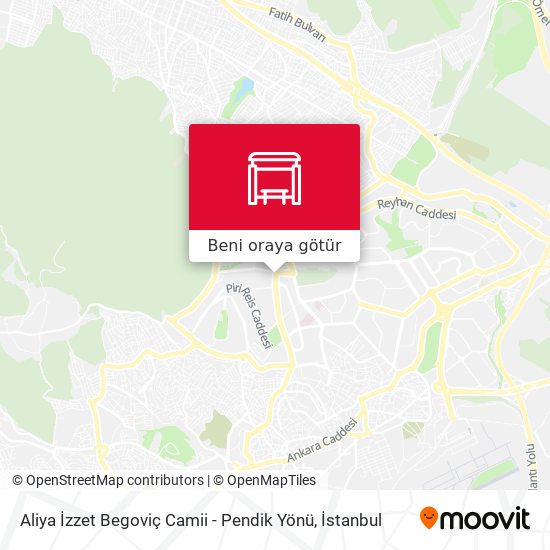 Aliya İzzet Begoviç Camii - Pendik Yönü harita