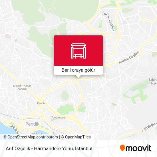 Arif Özçelik - Harmandere Yönü harita