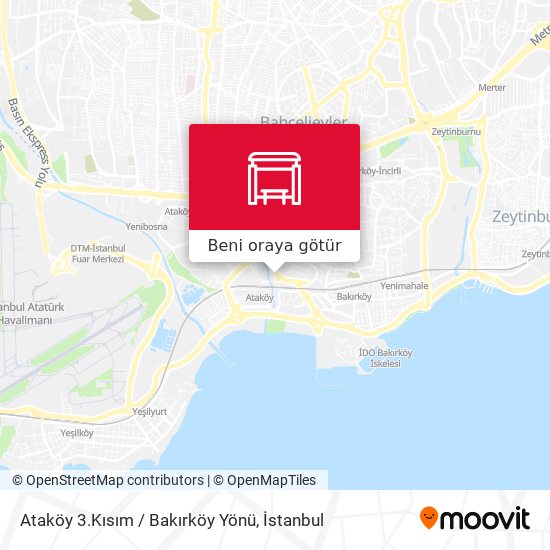 Ataköy 3.Kısım / Bakırköy Yönü harita