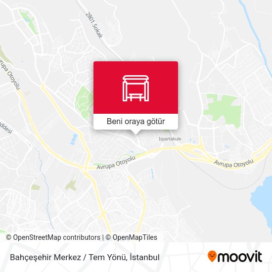 Bahçeşehir Merkez / Tem Yönü harita