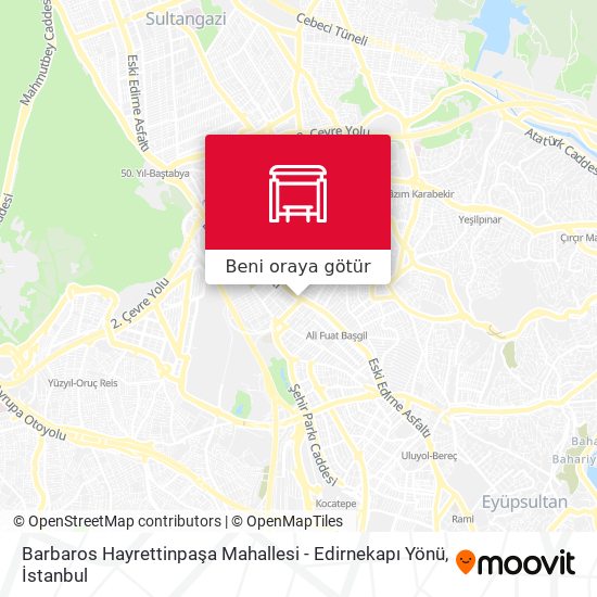 Barbaros Hayrettinpaşa Mahallesi - Edirnekapı Yönü harita