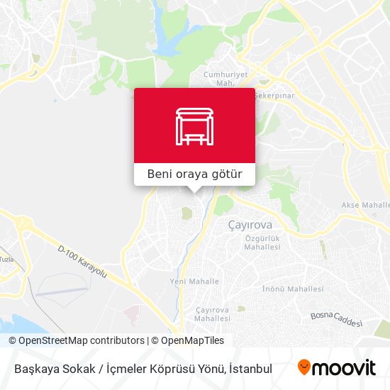 Başkaya Sokak / İçmeler Köprüsü Yönü harita