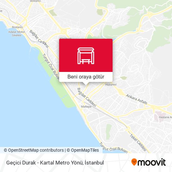 Geçici Durak - Kartal Metro Yönü harita