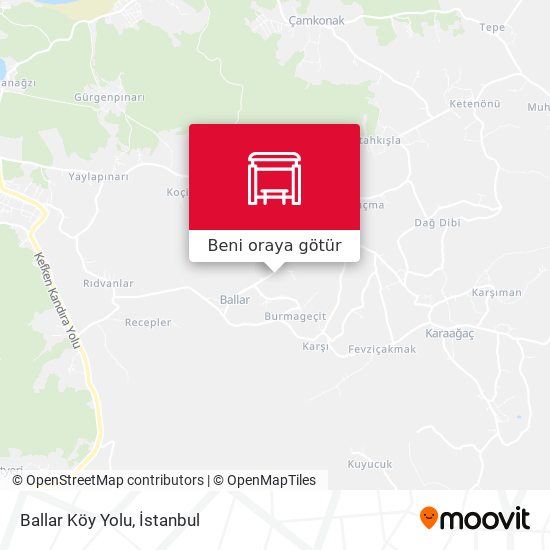 Ballar Köy Yolu harita