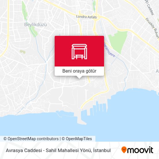 Avrasya Caddesi - Sahil Mahallesi Yönü harita