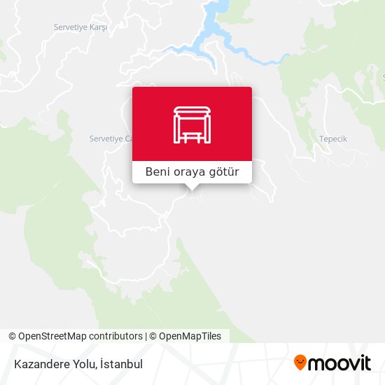 Kazandere Yolu harita