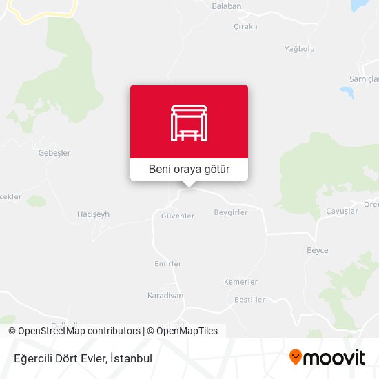 Eğercili Dört Evler harita