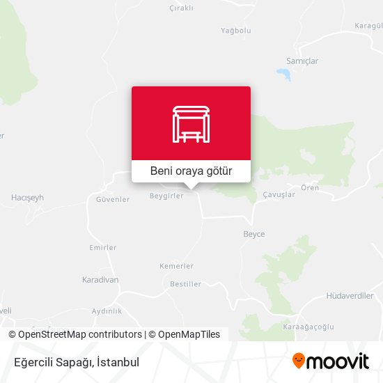 Eğercili Sapağı harita