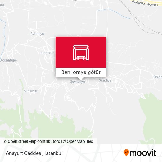 Anayurt Caddesi harita