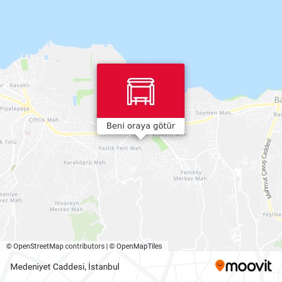 Medeniyet Caddesi harita