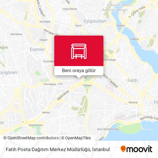 Fatih Posta Dağıtım Merkez Müdürlüğü harita
