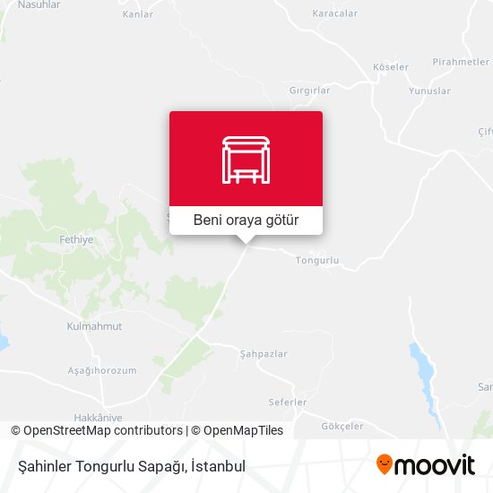 Şahinler Tongurlu Sapağı harita
