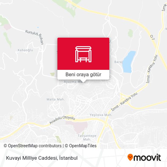 Kuvayi Milliye Caddesi harita